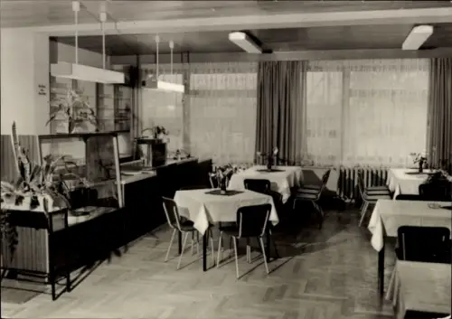 Ak Wintzingerode Worbis im Eichsfeld Thüringen, Gaststätte Bodenstein, Tischdekoration, Innenansi