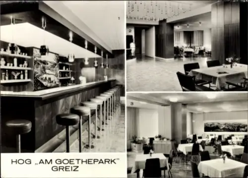 Ak Greiz im Vogtland Thüringen, Bar, Tanzbar Trocadero, Restaurant, HOG Am Goetheinpark