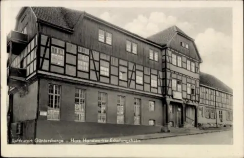 Ak Güntersberge Harzgerode am Harz, Luftkurort  Harz Handwerker-Erholungsheim,  Architektur