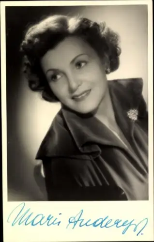 Ak Schauspielerin Maria Andergast, Portrait, Autogramm