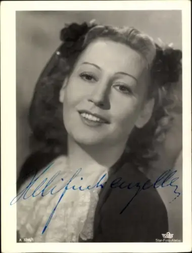 Ak Schauspielerin Heli Finkenzeller, Portrait, Autogramm