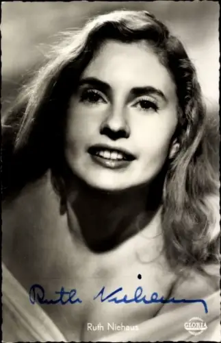 Ak Schauspielerin Ruth Niehaus, Portrait, Weg ohne Umkehr, Rosenmontag, Autogramm