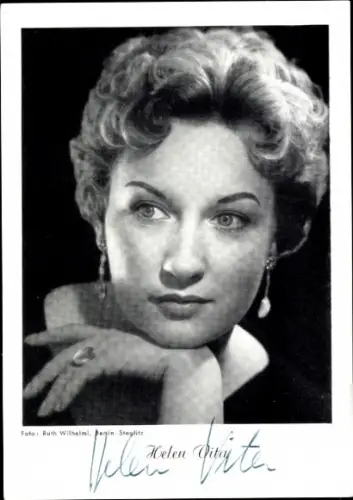 Ak Schauspielerin Helen Vita, Portrait, Autogramm