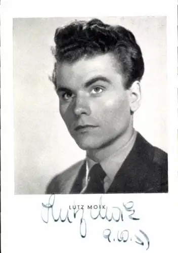 Ak Schauspieler Lutz Moik, Portrait, Christina, Autogramm