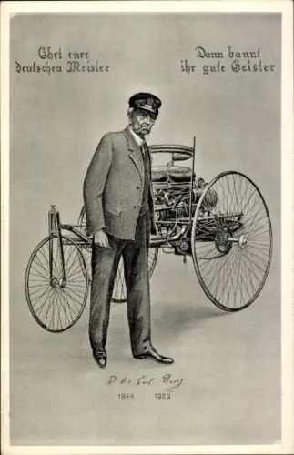 Ak der deutsche Automobilpionier Carl Benz