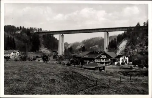Ak Weyarn Oberbayern, Mangfallbrücke der Reichsautobahn München - Landesgrenze