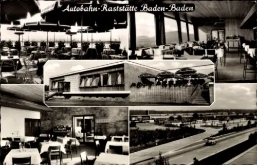 Ak Baden Baden, Sandweier, Autobahn Raststätte, Inh. Alfred Erath