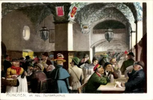 Ak München, Königliches Hofbräuhaus