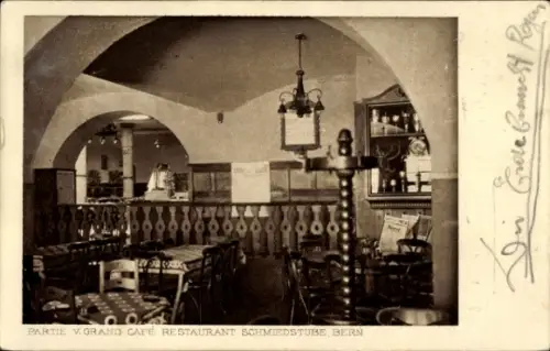 Ak Bern Stadt Schweiz, Grand Café Restaurant Schmiedstube