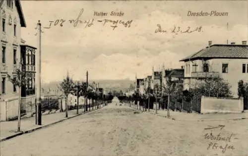 Ak Dresden Plauen, Kaitzer Straße, Westendstraße