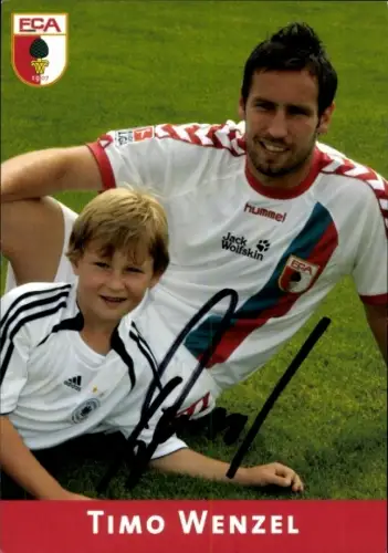 Autogrammkarte Fußballer Timo Wenzel, FC Augsburg, Autogramm