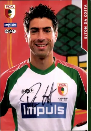Autogrammkarte Fußballer Elton da Costa, FC Augsburg, Autogramm