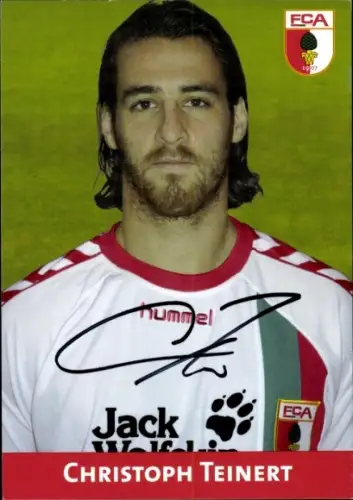 Autogrammkarte Fußballer Christoph Teinert, FC Augsburg, Autogramm