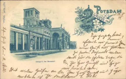 Litho Potsdam in Brandenburg, Orangerie bei Sanssouci