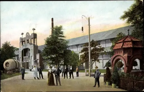 Ak Zwickau in Sachsen, Gewerbe u. Industrieausstellung 1906, Maschinenhalle mit Klippelsack
