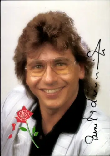 Autogrammkarte Sänger Bernd Rusinski, Portrait, Autogramm
