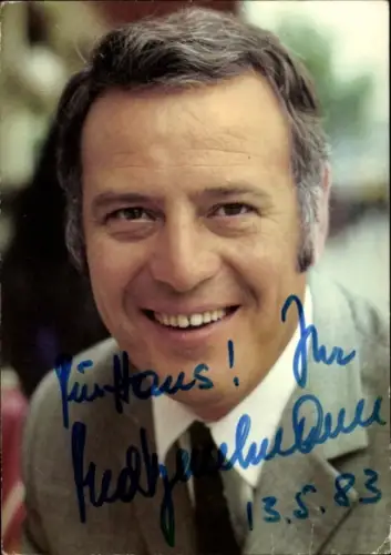 Autogrammkarte Sänger Fred Bertelmann, Portrait, Autogramm