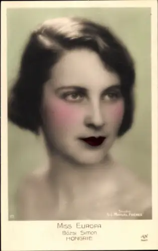 CPA Miss Europa, Bozsi Simon, Hongrie