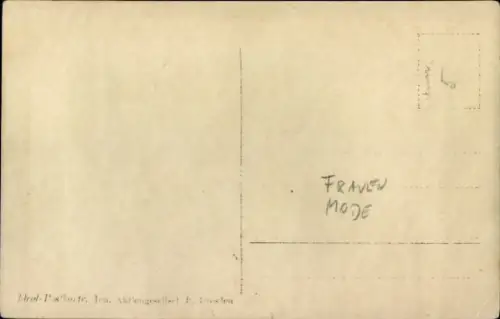 Passepartout Ak Porträt einer jungen Frau, Rock, Bluse