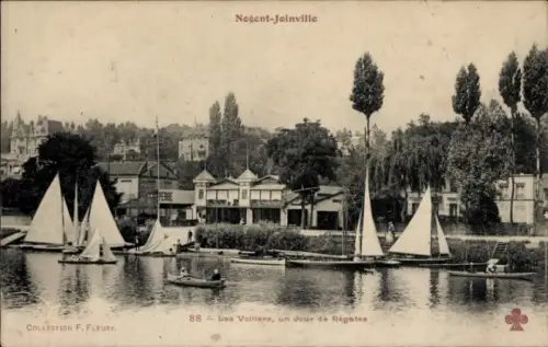 Ak Nogent Joinville Haute Marne, Les Voillers un jour de Regates