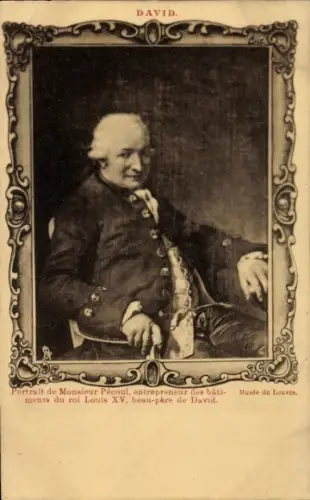 Passepartout Künstler PC David, Portrait of Charles-Pierre Pecoul