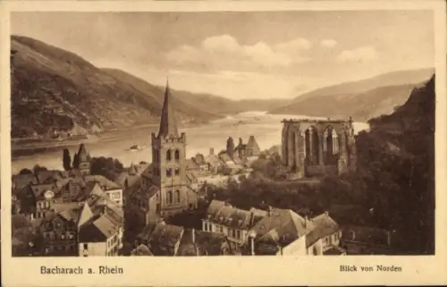 Ak Bacharach am Rhein, Gesamtansicht