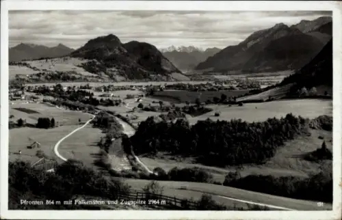 Ak Pfronten im Allgäu,  Berge, Falkenstein, Zugspitze, SchwarzWeiß