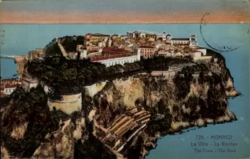 Ak Monaco, La Ville, Le Rocher