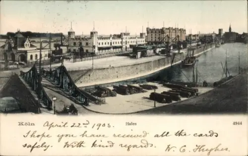 Ak Köln am Rhein, Hafen
