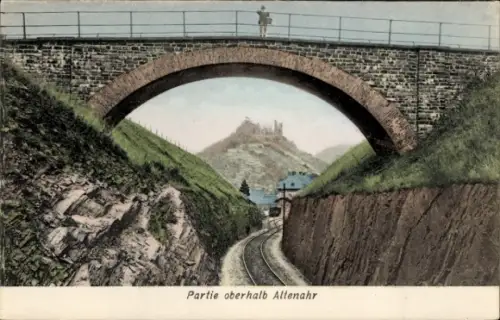 Ak Altenahr im Ahrtal, Brücke, Bahnstrecke