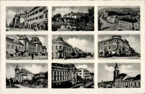 Ak Beregszasz Bergsaß Lampertshaus Ukraine, Detailansichten der Stadt