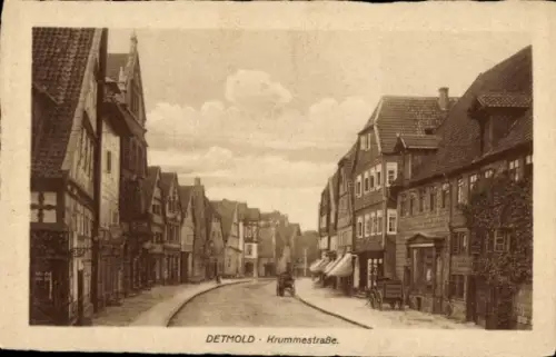 Ak Detmold am Teutoburger Wald, Krummestraße, Geschäfte