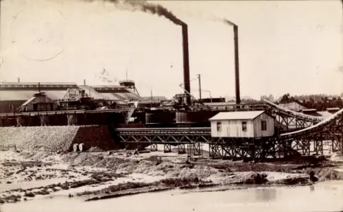 Foto Ak Johannesburg Südafrika, Langlaagte Deep Goldmine
