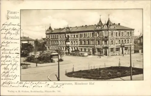 Ak Dresden Plauen, Bienertstraße, Münchner Hof