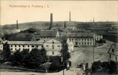 Ak Muldenhütten Freiberg in Sachsen, Fabrikgelände
