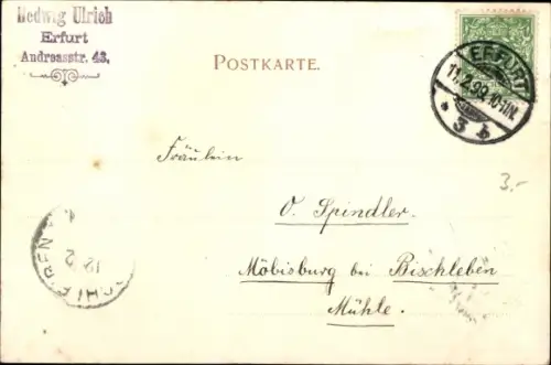 Ak Erfurt in Thüringen, Im Venedig, Stadtpartie