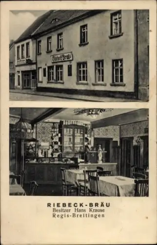 Ak Regis Breitingen Sachsen, Riebeck-Bräu