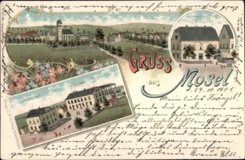 Litho Mosel Zwickau in Sachsen, Restaurant, Totalansicht