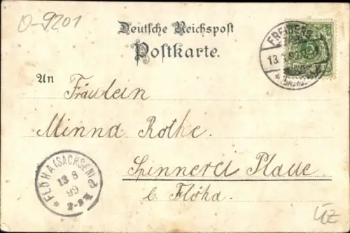 Litho Zug Freiberg in Sachsen, Gasthaus Stadt Freiberg