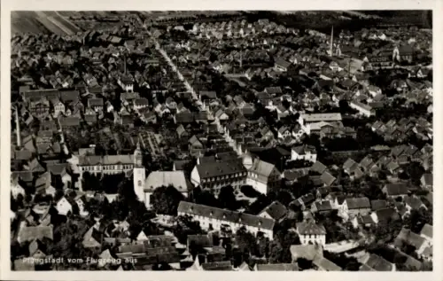Ak Pfungstadt Hessen, Fliegeraufnahme vom Ort