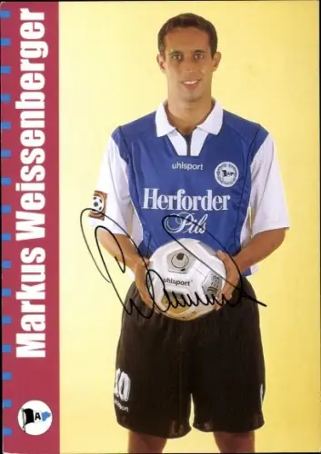 Autogrammkarte Fußballer Markus Weissenberger, DSC Arminia Bielefeld, Autogramm