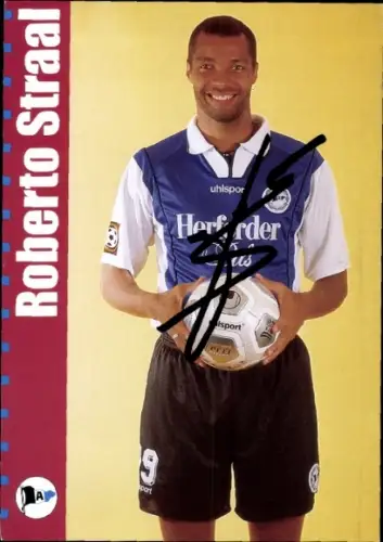 Autogrammkarte Fußballer Roberto Straal, DSC Arminia Bielefeld, Autogramm