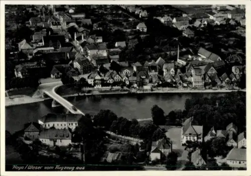 Ak Hoya an der Weser, Luftaufnahme