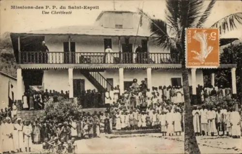 CPA Missions des P P du Saint-Esprit, Une Chrétienté