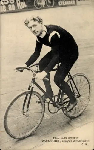 Ak Radrennfahrer Walthour, amerikanischer Steher