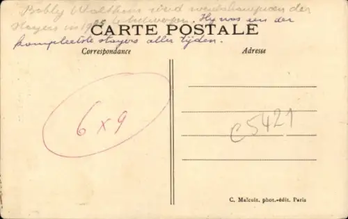 Ak Radrennfahrer Walthour, amerikanischer Steher