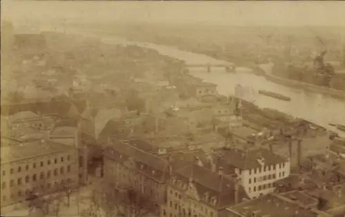 Ak Magdeburg an der Elbe, Blick auf die Stadt Magdeburg mit der Elbe.