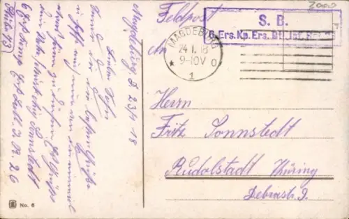 Ak Magdeburg in Sachsen Anhalt, Bahnhof, Straßenseite