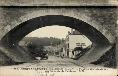 Ak Conflans-Sainte-Honorine Yvelines, Pont du Chemin de fer
