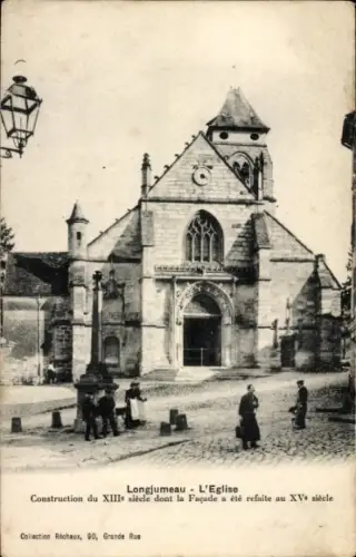 Ak Longjumeau Essonne, Kirche, Bau aus dem 13. Jahrhundert, Fassadenerneuerung 15. Jahrhundert